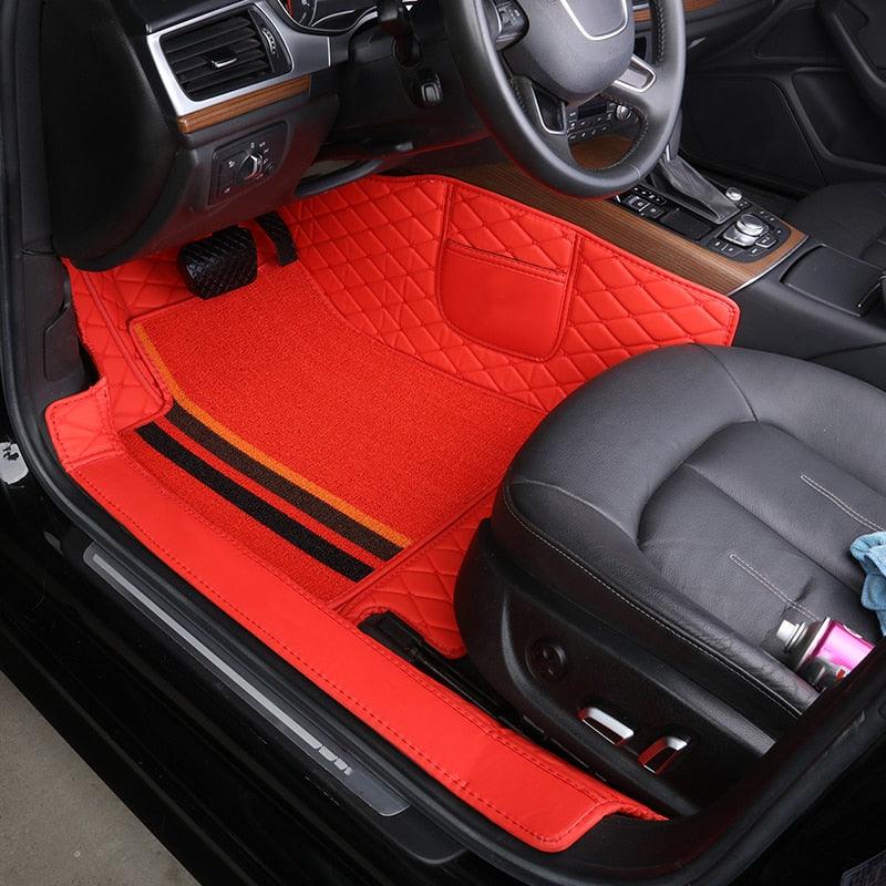 Juego universal de alfombrillas para coche personalizadas con logotipo de la marca (4 piezas)